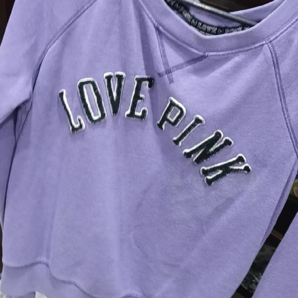 PINK Victoria's Secret Purple LOVE PINK Hoodie